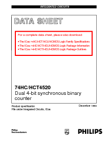 浏览型号74HC4520的Datasheet PDF文件第1页