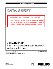 浏览型号74HC4514的Datasheet PDF文件第1页