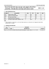 浏览型号SAA7114H的Datasheet PDF文件第5页