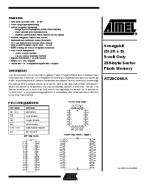 浏览型号AT29C040A的Datasheet PDF文件第1页