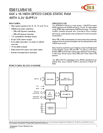 浏览型号IS61LV6416-8T的Datasheet PDF文件第1页