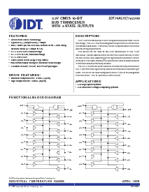 浏览型号IDT74ALVC162245PV的Datasheet PDF文件第1页