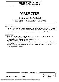 浏览型号YM3012的Datasheet PDF文件第1页
