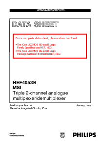 浏览型号HEF4053BT的Datasheet PDF文件第1页