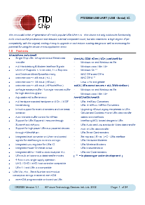 浏览型号FT232BM的Datasheet PDF文件第1页