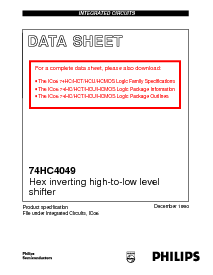 浏览型号74HC4049的Datasheet PDF文件第1页