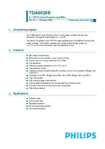 浏览型号TDA8920BJ的Datasheet PDF文件第1页