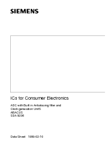 浏览型号SDA9206的Datasheet PDF文件第1页