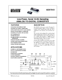 浏览型号ADS7813的Datasheet PDF文件第1页
