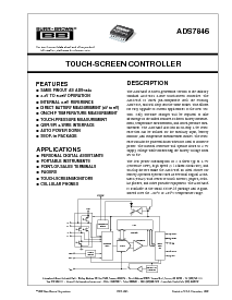 浏览型号ADS7846的Datasheet PDF文件第1页