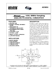 浏览型号ADS831的Datasheet PDF文件第1页