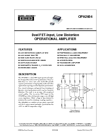 浏览型号OPA2604的Datasheet PDF文件第1页
