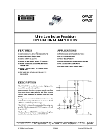 浏览型号OPA27的Datasheet PDF文件第1页