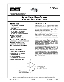 浏览型号OPA549的Datasheet PDF文件第1页