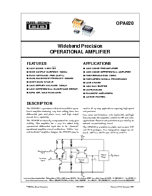 浏览型号OPA620的Datasheet PDF文件第1页