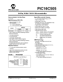 浏览型号PIC16C505的Datasheet PDF文件第1页