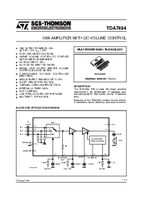 浏览型号TDA7494的Datasheet PDF文件第1页