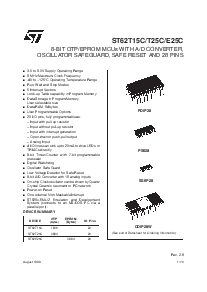 浏览型号ST62T25C的Datasheet PDF文件第1页