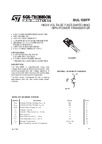 浏览型号BUL138FP的Datasheet PDF文件第1页