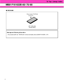 浏览型号MB81F161622B-70的Datasheet PDF文件第2页