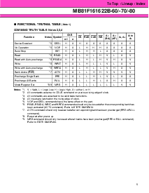 浏览型号MB81F161622B-70的Datasheet PDF文件第5页