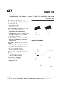 浏览型号M29F016B的Datasheet PDF文件第1页