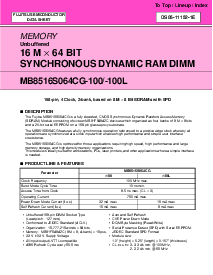 浏览型号MB8516S064CG-100的Datasheet PDF文件第1页