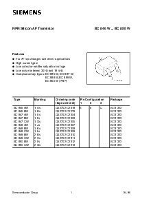 浏览型号BC848AW的Datasheet PDF文件第1页