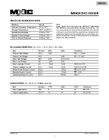 浏览型号MX23C1024的Datasheet PDF文件第2页