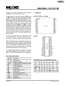 浏览型号MX29L1610T的Datasheet PDF文件第2页