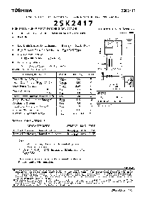 浏览型号2SK2417的Datasheet PDF文件第1页