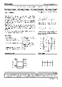 浏览型号TC74ACT04F的Datasheet PDF文件第1页