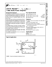 浏览型号LM4890的Datasheet PDF文件第1页