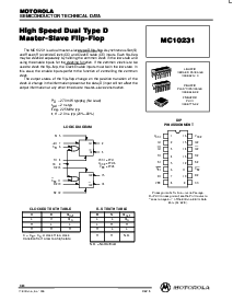 浏览型号MC10231的Datasheet PDF文件第1页