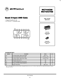 浏览型号MC74ACT08的Datasheet PDF文件第1页