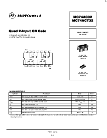 浏览型号MC74ACT32的Datasheet PDF文件第1页
