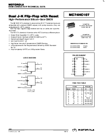浏览型号MC74HC107的Datasheet PDF文件第1页