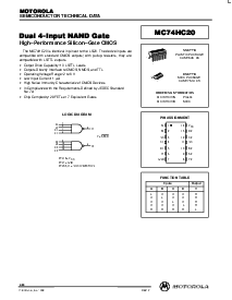浏览型号MC74HC20的Datasheet PDF文件第1页