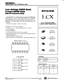 浏览型号MC74LCX00的Datasheet PDF文件第1页