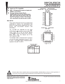 浏览型号SN74ACT240的Datasheet PDF文件第1页