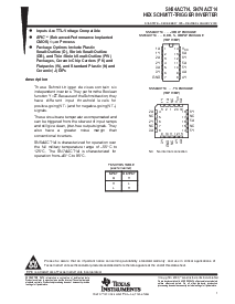 浏览型号SN74ACT14的Datasheet PDF文件第1页