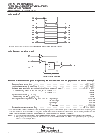 浏览型号SN74ABT373的Datasheet PDF文件第2页