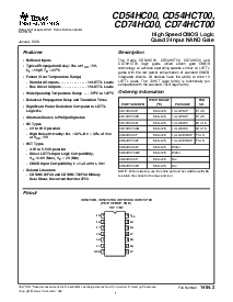 浏览型号CD74HCT00的Datasheet PDF文件第1页