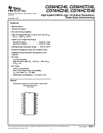 浏览型号CD54HCT245的Datasheet PDF文件第1页