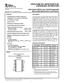 浏览型号CD74HC423的Datasheet PDF文件第1页