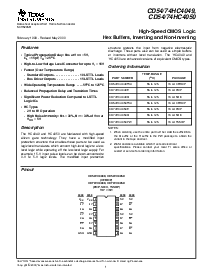 浏览型号CD54/74HC4050的Datasheet PDF文件第1页