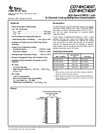 浏览型号CD74HC4067的Datasheet PDF文件第1页