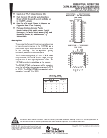 浏览型号SN74HCT540的Datasheet PDF文件第1页