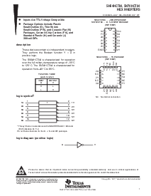 浏览型号SN74HCT04的Datasheet PDF文件第1页