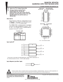 浏览型号SN74HCT00的Datasheet PDF文件第1页
